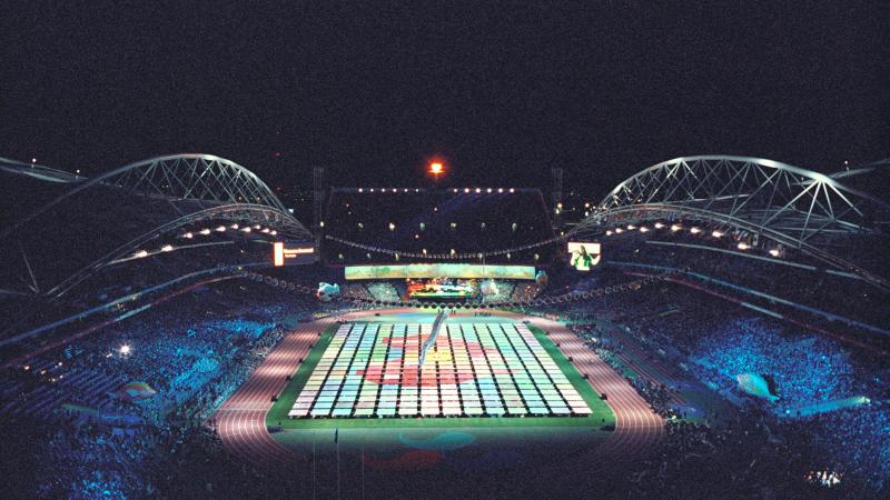 A picture of an overview of a stadium