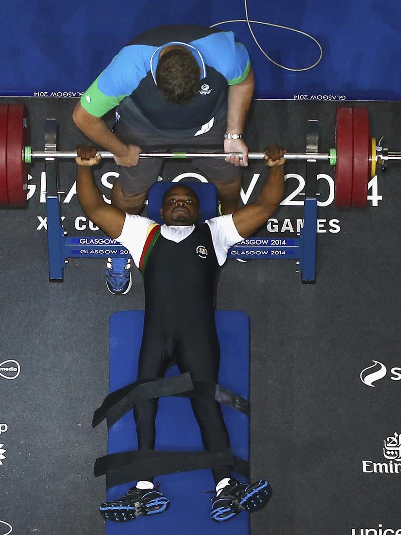 Cameroon's powerlifter Maurice Francis Biwole Nkodo