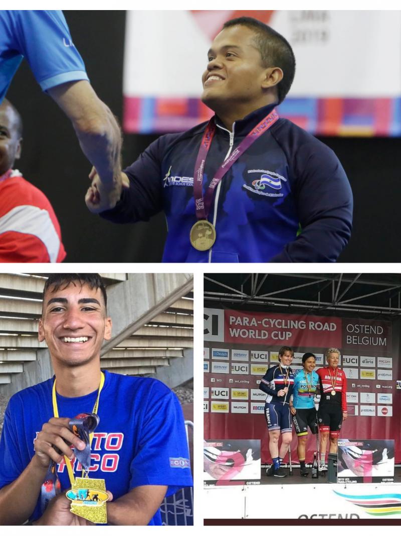 Collage made up of five photos of Allysa Seely, Anssell Miranda Martinez, Carolina Munevar, Herbert Aceituno and Sherman Guity