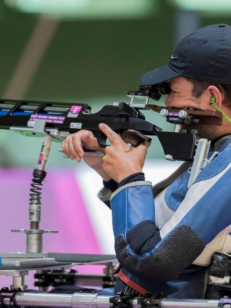 An athlete in action