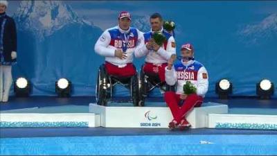 Men's 15km cross-country skiing sitting Victory Ceremony  | Sochi 2014 Paralympic Winter Games