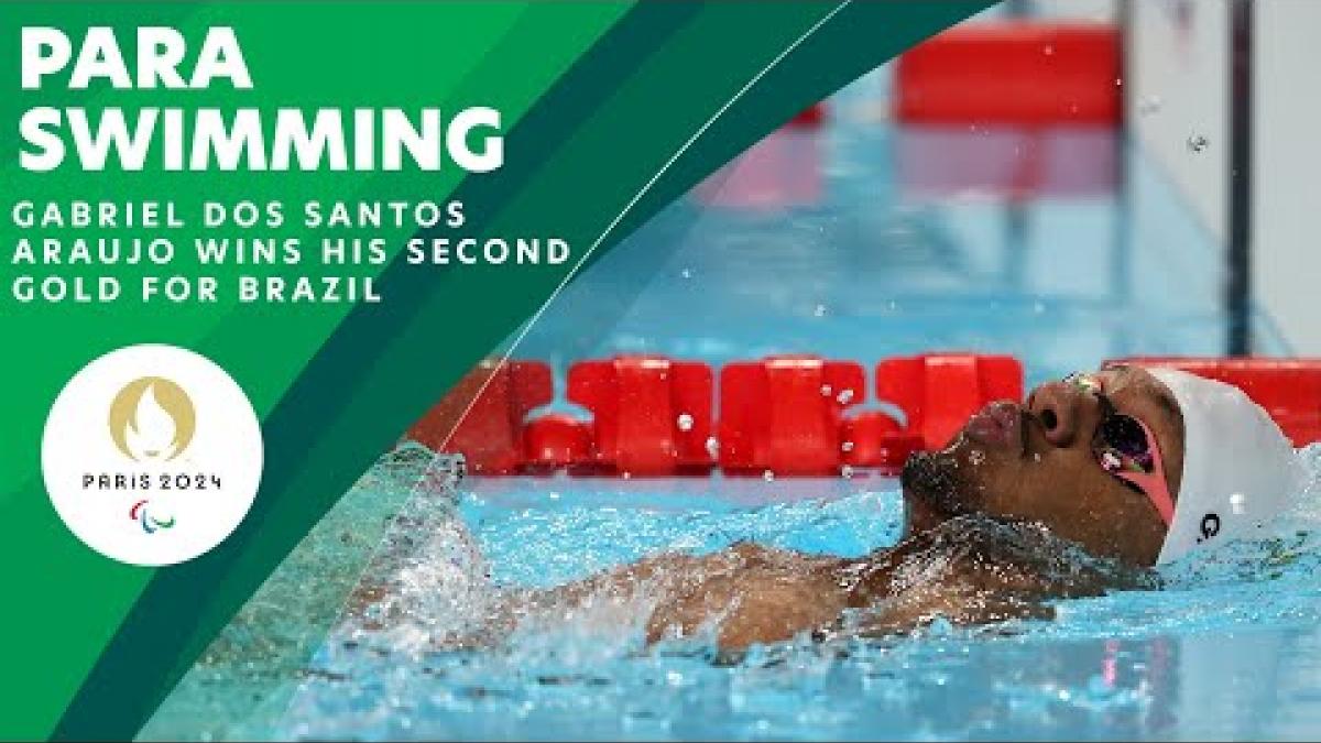Gold For "Gabrielzinho" Araujo in Men's 50m Backstroke S2 🇧🇷 | Paris 2024 Paralympic Games